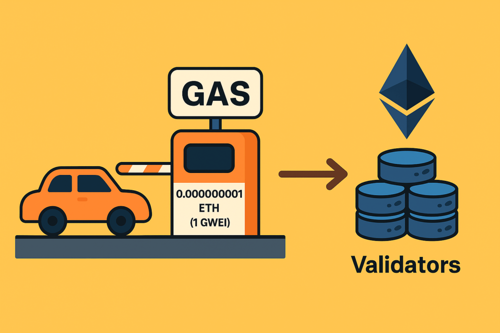 Schéma fonctionnement des frais de gaz sur Ethereum (ETH)